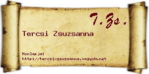 Tercsi Zsuzsanna névjegykártya